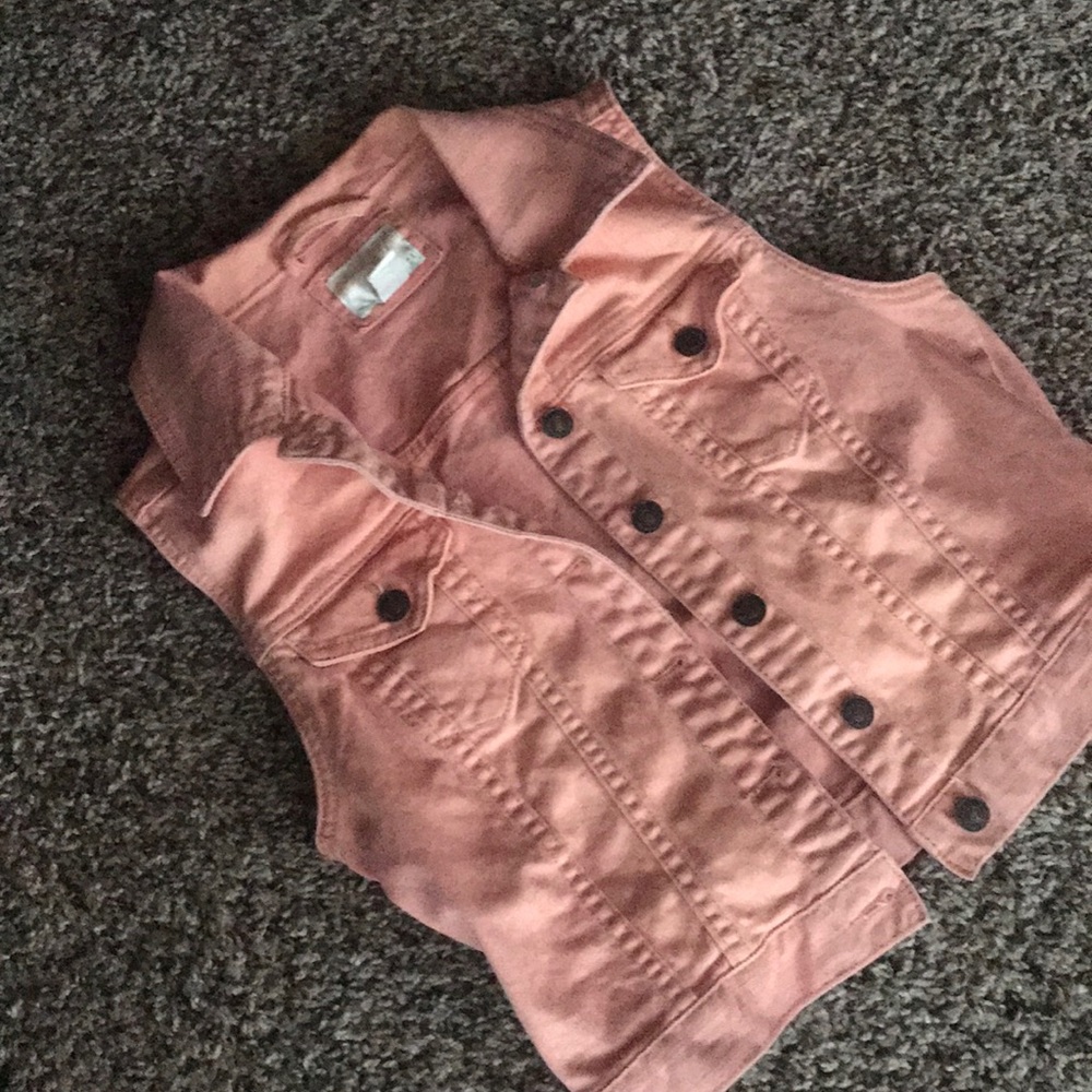Forever 21 Pink Jean Vest